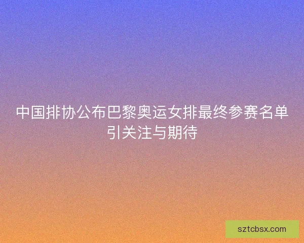 中国排协公布巴黎奥运女排最终参赛名单引关注与期待